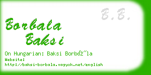 borbala baksi business card